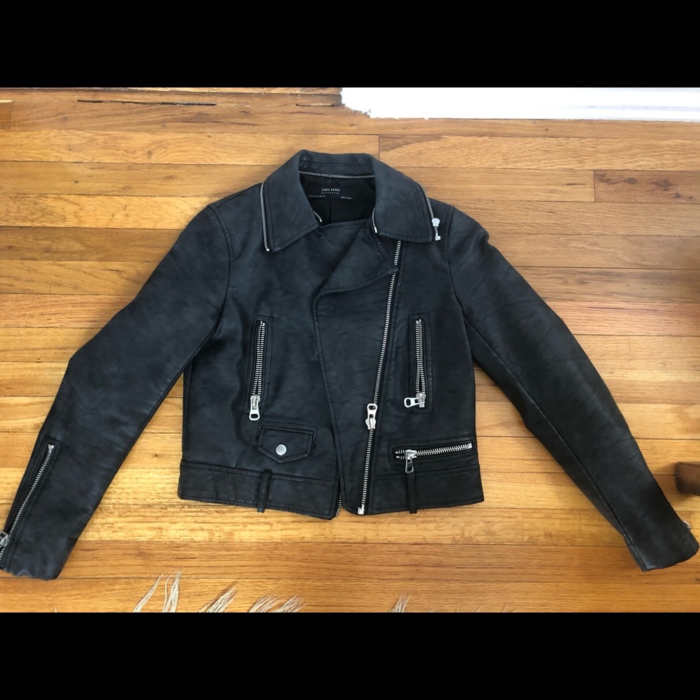 Zara Basics Faux Leather Jacket